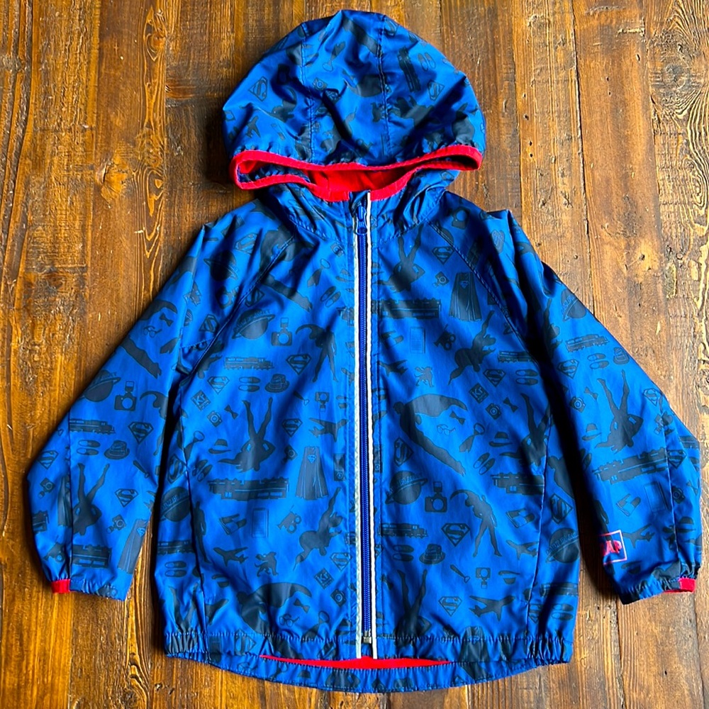 Baby Gap Boys 4T Blue Superman Hooded Jacket